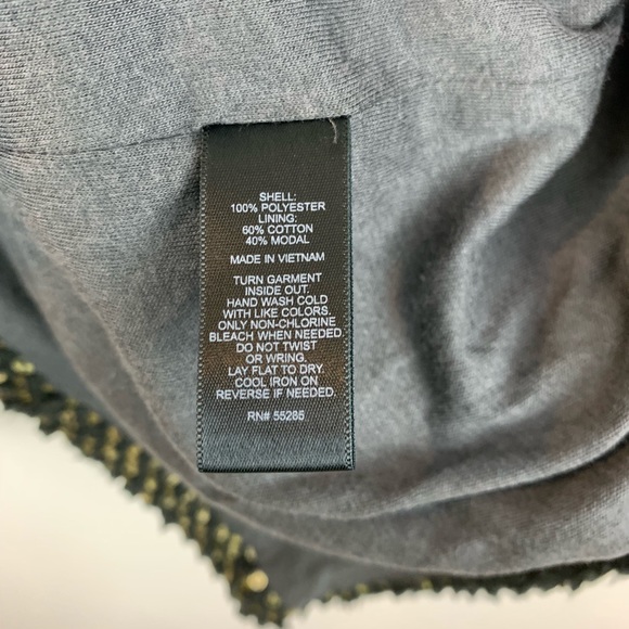 Express Gold Sequin Sweater Coat - Picture 5 of 5